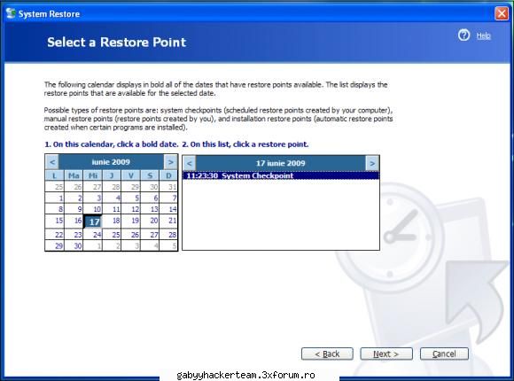 sistemul citeva zile urma exista optiune adica system restore care poate restabili sistemul data