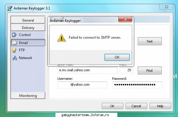 help 3.1] salutare tuturor niste prebleme ardamax mail dau find (pt a-mi gasi serverul dar cand dau