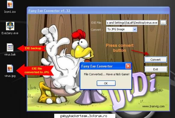 convert exe jpg link download
