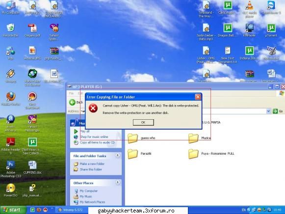 problema usb drive salut...am problema mp3 player usb fiecare data cand incerc copiez ceva imi spune
