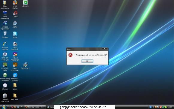 Desktop Matrix - mi imi da greseala :( :( This program wil not run - Hacking-ul nostru cel de toate zilele