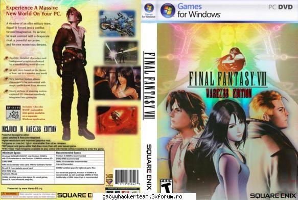 Final Fantasy 8 (Portable) - * Full game on one dvd. 1gb in size smaller than - Jocuri PC