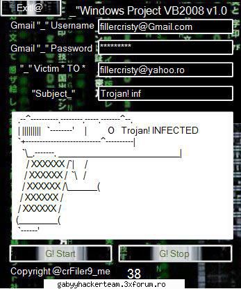 GSpamMail v1.0 Coded By crFiler9me! - Bine v-am găsit...Astă - Hacking-ul nostru cel de toate zilele