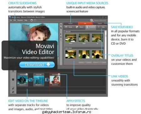 Movavi Video Editor 4.0.6 super misto - The Movavi Video Editor provides all the video - Software PC