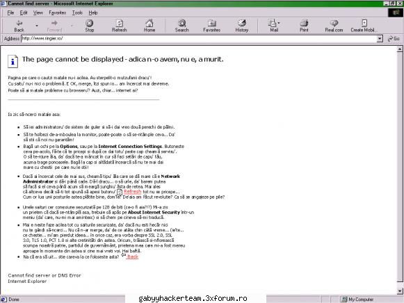 internet - the page cannot be displayed - Funny