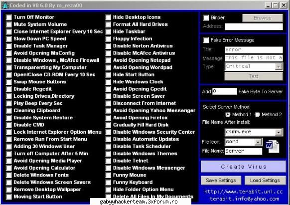 program de creat virusi - si poza cum arata el - Hacking-ul nostru cel de toate zilele